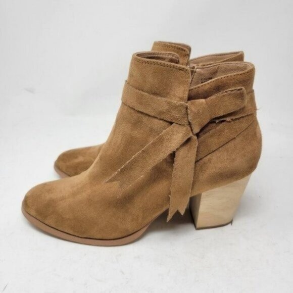 Free people x Faryl Robin Vegan Suede Alameda Booties Tan Brown - Picture 6 of 12